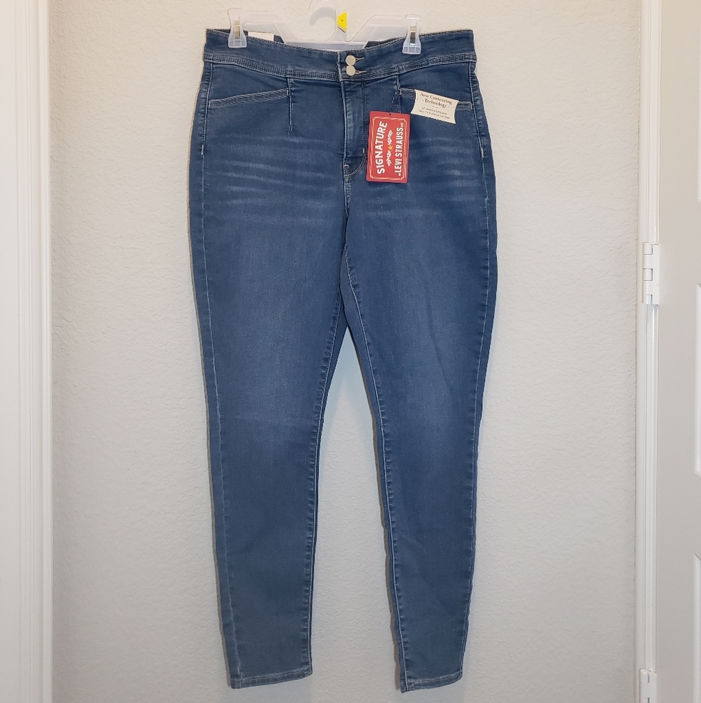 - Signature by Levi Strauss high rise super skinny 14 W32 women's jeans …